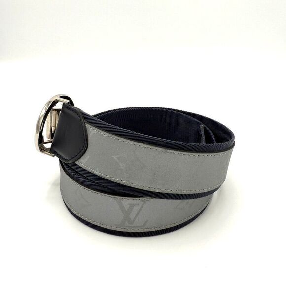 Louis Vuitton Monogram Metallic Grey Monogram Canvas Belt - Picture 3 of 6